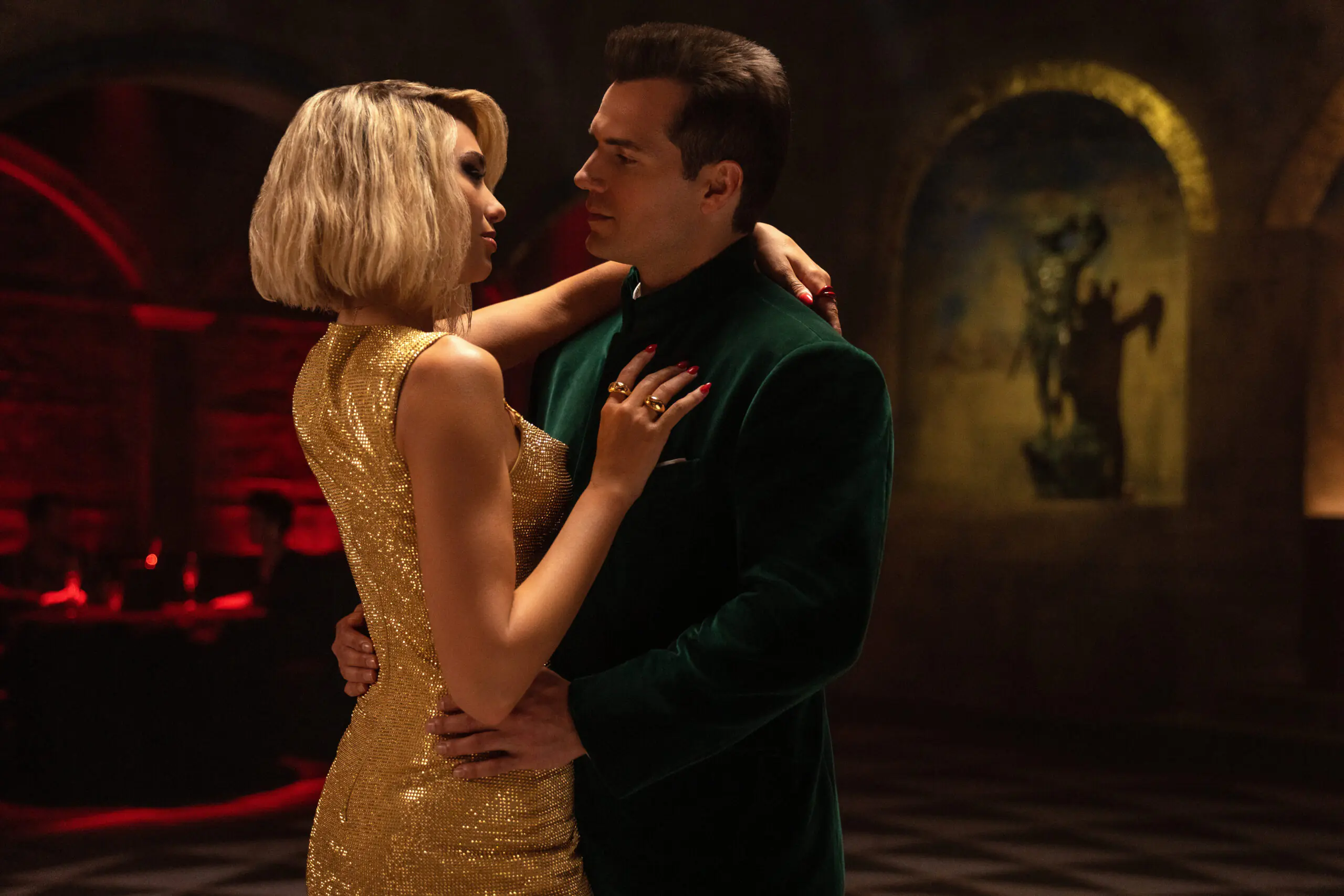 Argylle 1 (from left) Lagrange (Dua Lipa) and Argylle (Henry Cavill) in Argylle, directed by Matthew Vaughn.